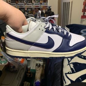 Nike Dunk Low Navy Gray Athletic Sneakers